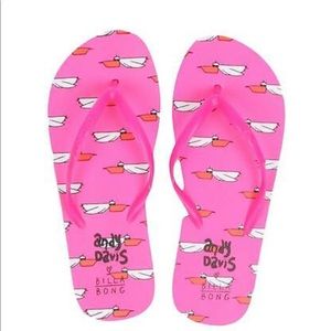 Pink flip flops